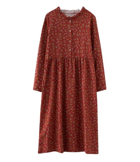 Elegant Midi Long Romantic Party Dress Autumn A-Line Dress
