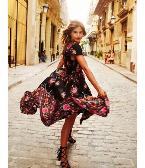Vintage Boho Long Maxi Floral dress