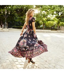 Vintage Boho Long Maxi Floral dress