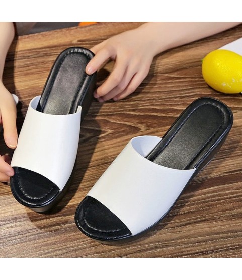 Sandals 7cm Platform Wedges Thick Heel Open Peep Toe