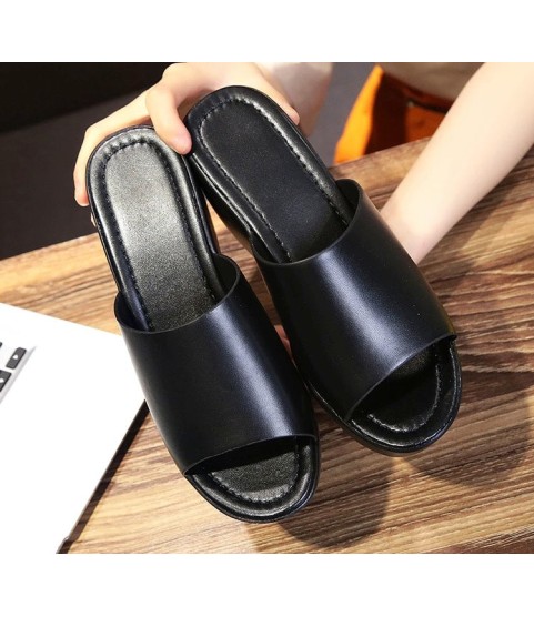 Sandals 7cm Platform Wedges Thick Heel Open Peep Toe