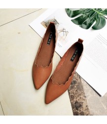 Soft Shallow Mouth Pointed Toe Slip On Casual Flats Shoes
