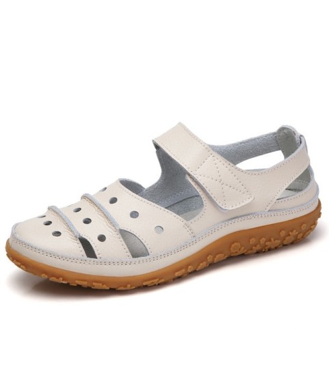 Women Hollow Flat Breathable Soft Sports Sandals