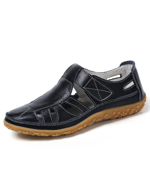 Women Hollow Flat Breathable Soft Sports Sandals