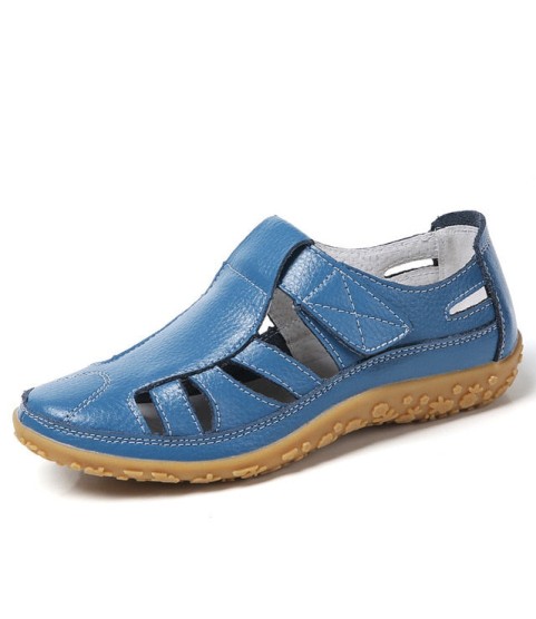Women Hollow Flat Breathable Soft Sports Sandals