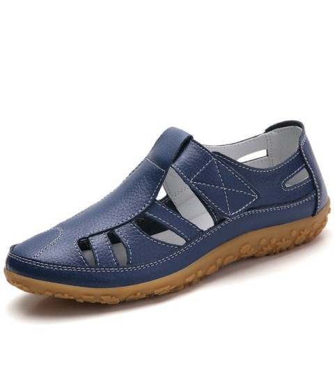 Women Hollow Flat Breathable Soft Sports Sandals