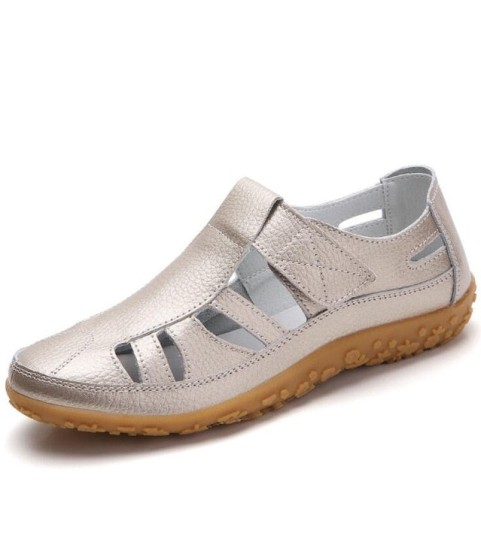 Women Hollow Flat Breathable Soft Sports Sandals