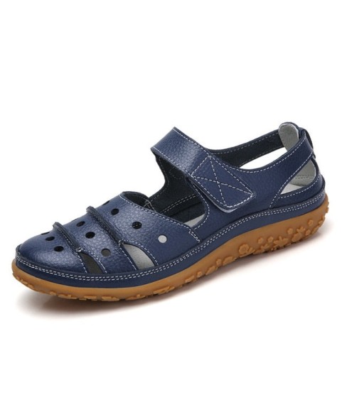 Women Hollow Flat Breathable Soft Sports Sandals