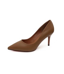Fashion PU Leather High Heels Pumps Pointed Toe Work Pump Shoes