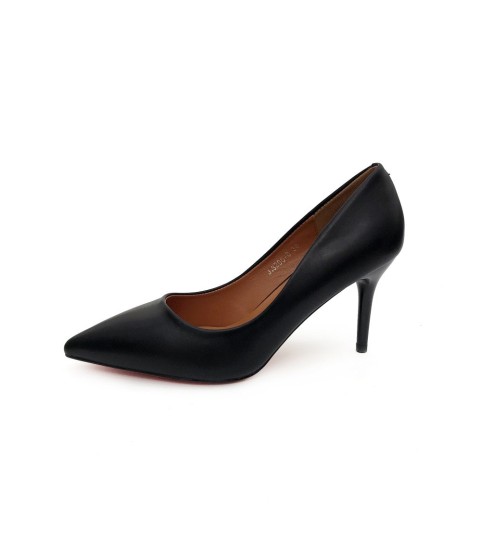 Fashion PU Leather High Heels Pumps Pointed Toe Work Pump Shoes