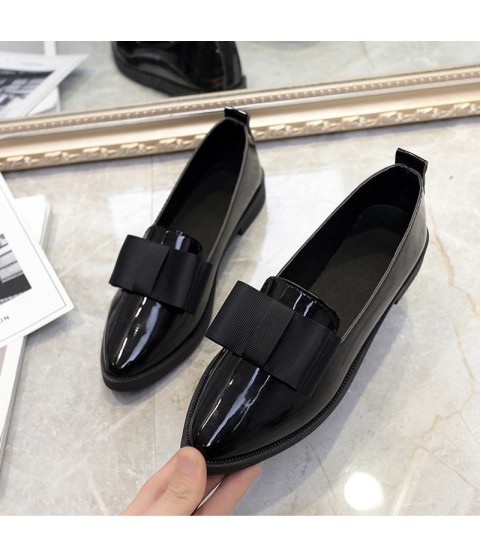 Autumn Flats Bowtie Slip On Loafers Shoes