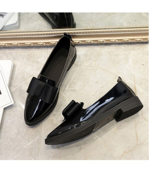 Autumn Flats Bowtie Slip On Loafers Shoes