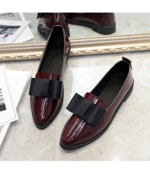 Autumn Flats Bowtie Slip On Loafers Shoes