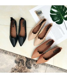 Soft Shallow Mouth Pointed Toe Slip On Casual Flats Shoes