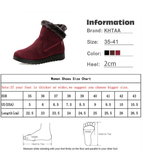 Snow Boots Women Winter Warm Fur Ladies Zip Platform Ankle Boot