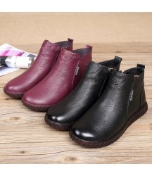 Vintage Handmade Genuine Leather Women Ankle Boots