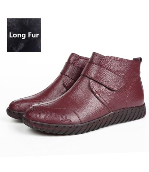 Vintage Handmade Genuine Leather Women Ankle Boots