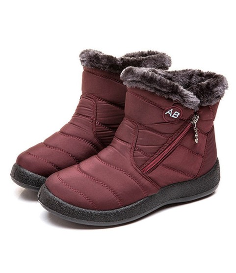 Warm Female Waterproof Padded Ankle Boots