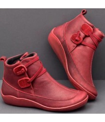 Autumn Winter Retro Punk Genuine Leather Ankle Boot
