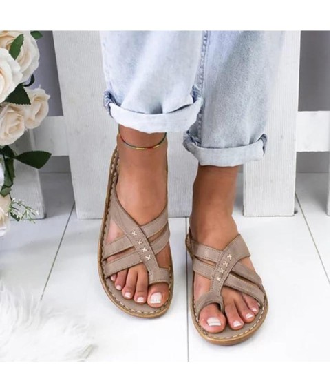 Gladiator Comfy Slippers  Roman Wedge Sandals