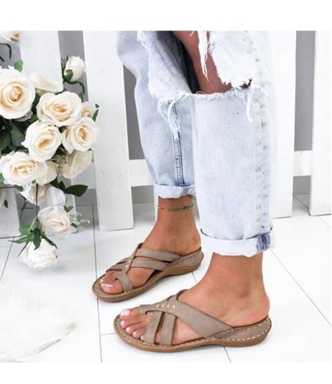Gladiator Comfy Slippers  Roman Wedge Sandals