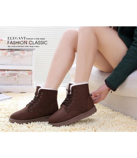 Fashion Snow Winter Boots Warm Fur Ankle Boots