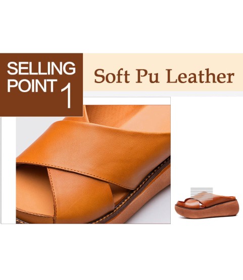 Sandals Soft Wedges Shoes Platform Casual