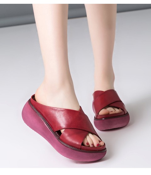 Sandals Soft Wedges Shoes Platform Casual