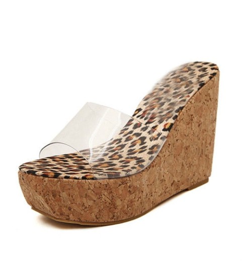 Transparent Platform Wedges Sandals Fashion High Heels
