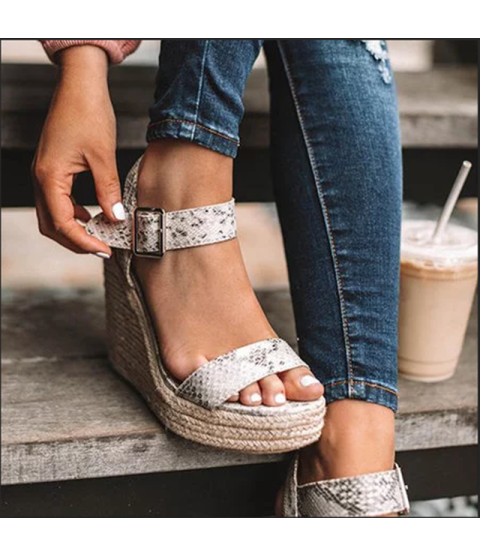 Platform sandals peep toe high heels wedges sandals