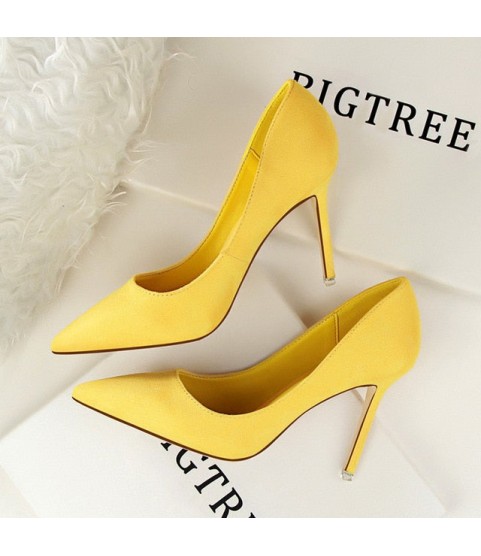 Women Pumps Fashion 9cm High HeelsCasual Pointed Toe