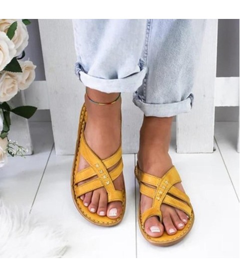 Gladiator Comfy Slippers  Roman Wedge Sandals