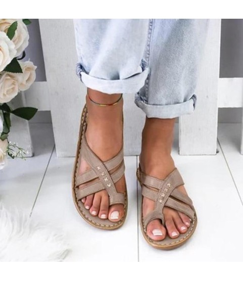 Gladiator Comfy Slippers  Roman Wedge Sandals