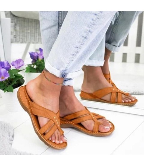 Gladiator Comfy Slippers  Roman Wedge Sandals