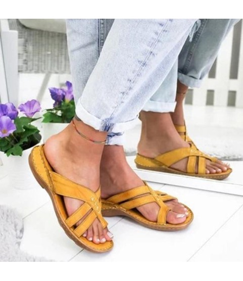 Gladiator Comfy Slippers  Roman Wedge Sandals