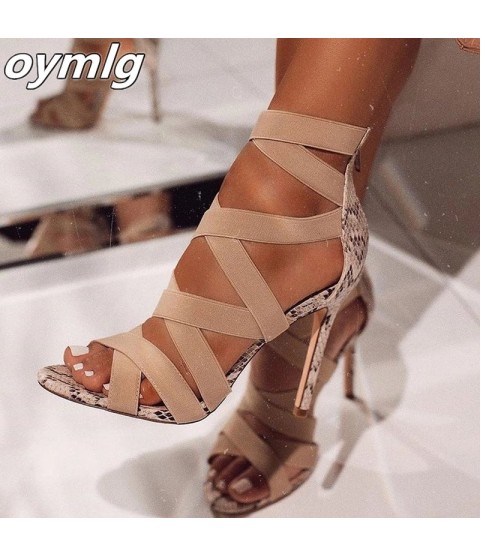 High Heels Gladiator Ankle Strap Sandals