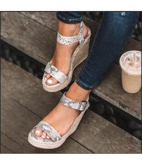 Platform sandals peep toe high heels wedges sandals