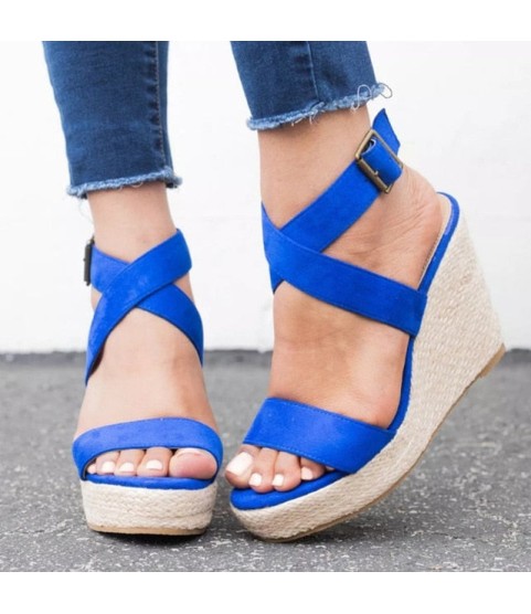 Platform sandals peep toe high heels wedges sandals