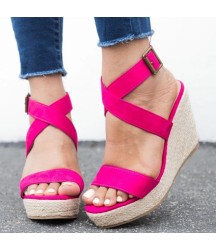 Platform sandals peep toe high heels wedges sandals