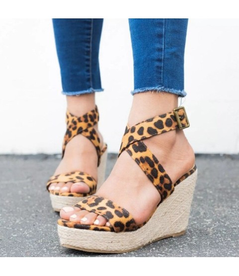 Platform sandals peep toe high heels wedges sandals