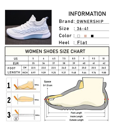 Running Female Vulcanized Casual Flats Walking Shoes