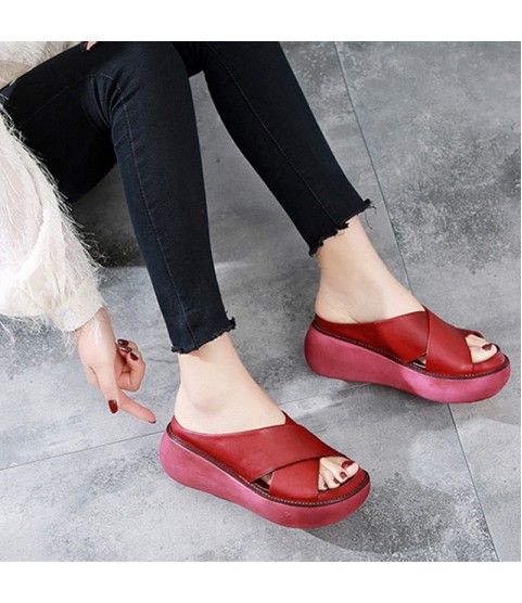 Sandals Soft Wedges Shoes Platform Casual