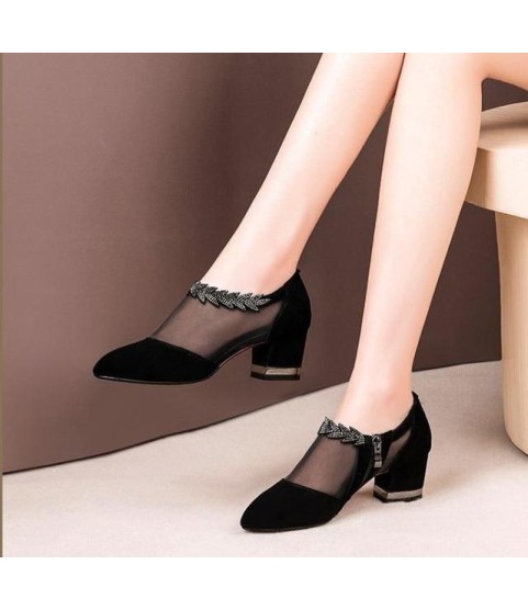 Summer mesh Peep Toe sandals sexy heels single shoes