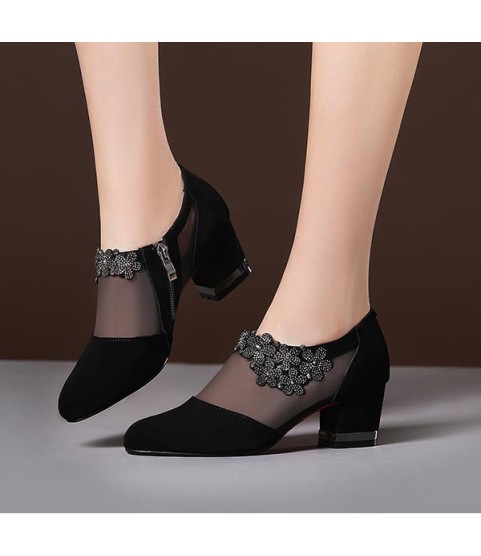Summer mesh Peep Toe sandals sexy heels single shoes