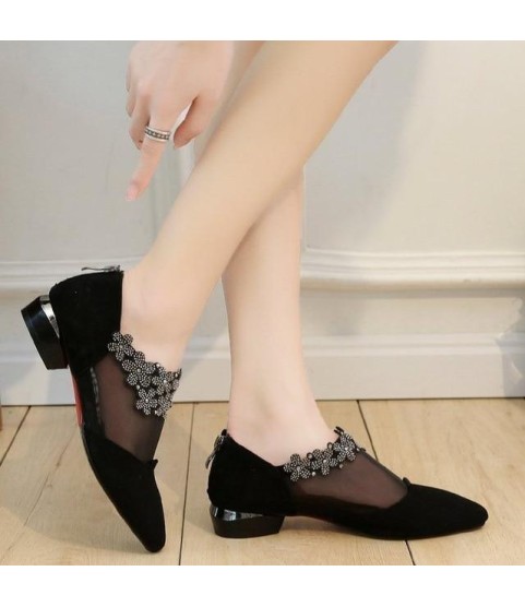 Summer mesh Peep Toe sandals sexy heels single shoes