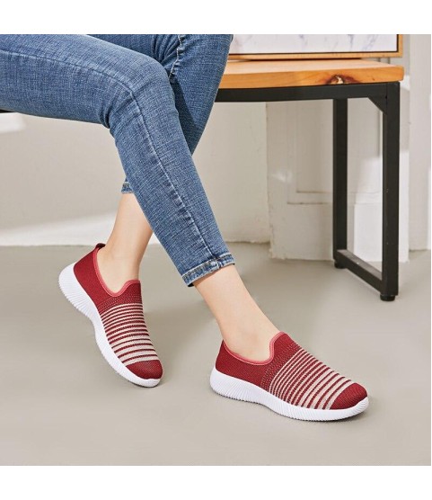 Loafers Shoes Mesh Flats Shoes Summer Slip-On Gingham