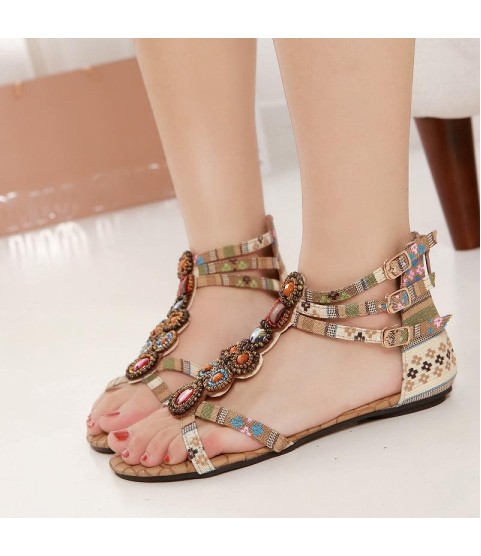 Designer Gladiator Sandals  Bohemia Sandals Flat Ethnic
