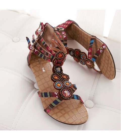 Designer Gladiator Sandals  Bohemia Sandals Flat Ethnic