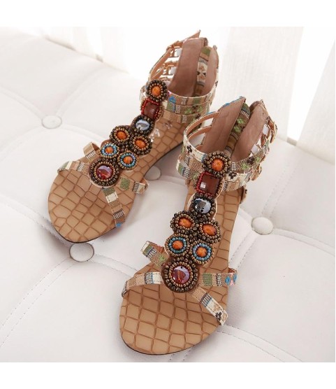 Designer Gladiator Sandals  Bohemia Sandals Flat Ethnic