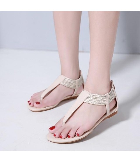 Flat Retro Gladiator Sandals  Boho Bohemia Beach Strap Sandals